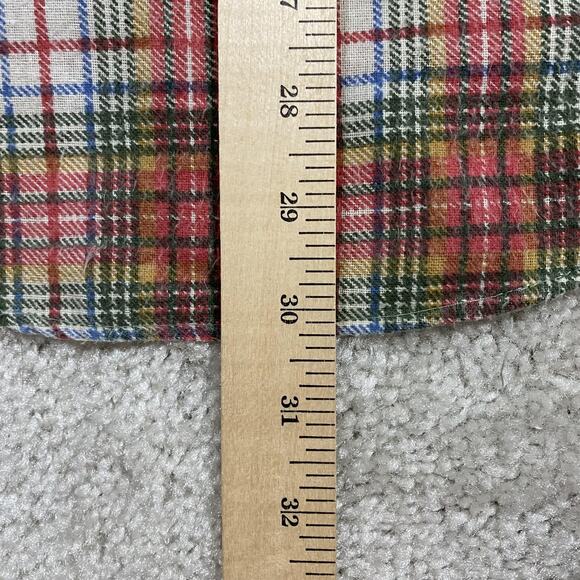 VTG Wrangler Shirt Mens M Plaid Flannel Button Down Made USA 70s Western Cowboy - Picture 6 of 7